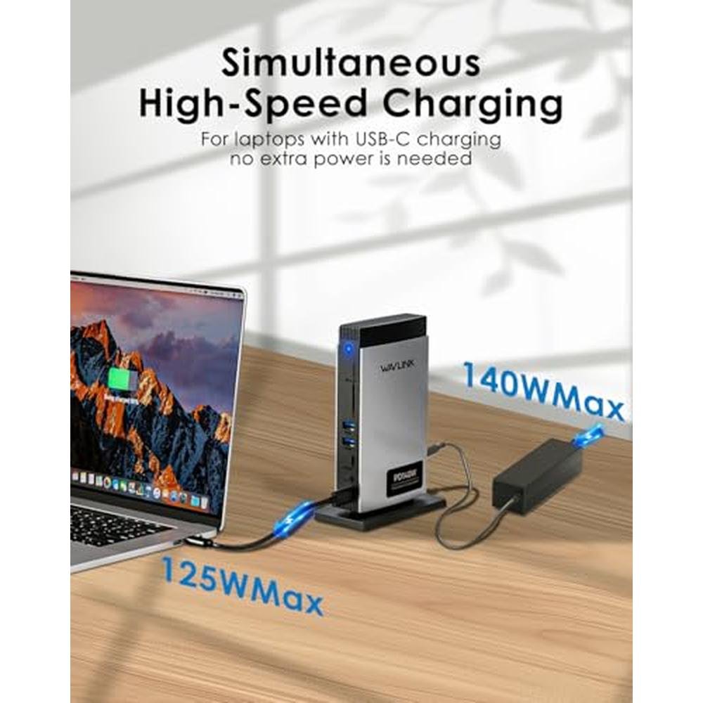 Docking Station: WAVLINK 11-in-1 USB C Docking Station with – Close-up Detail
