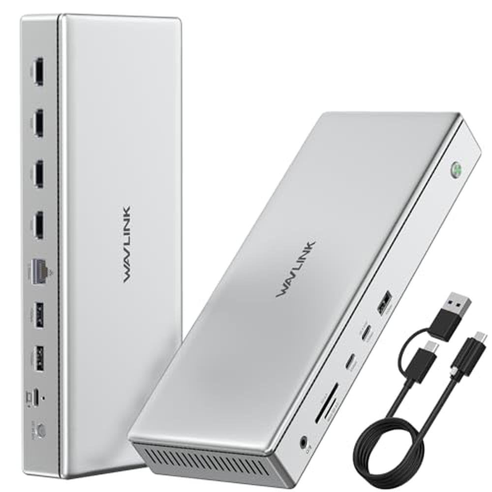 WAVLINK Pro Docking Station: Quad 4K Displays for Mac & – Front View