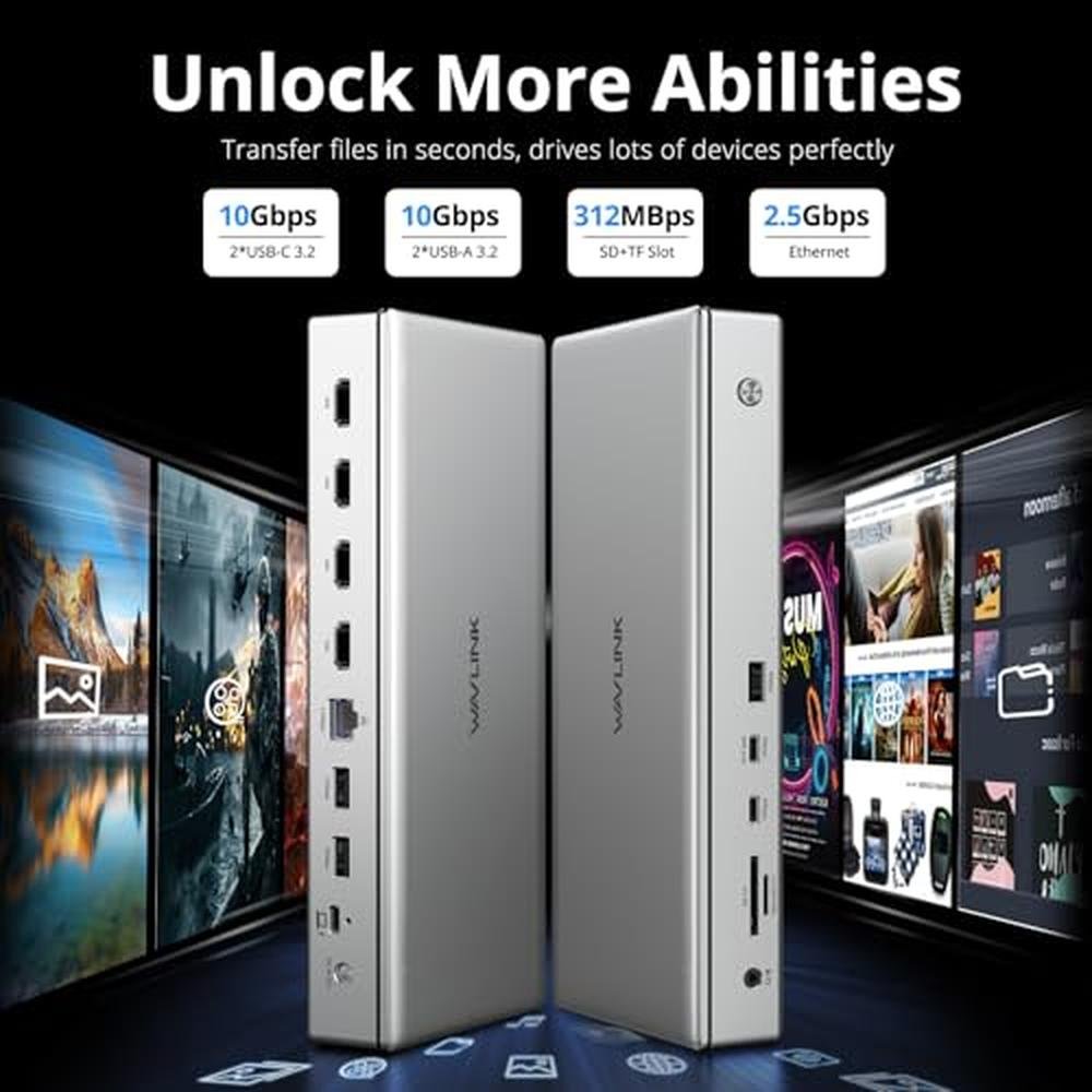 WAVLINK Pro Docking Station: Quad 4K Displays for Mac & – In Use