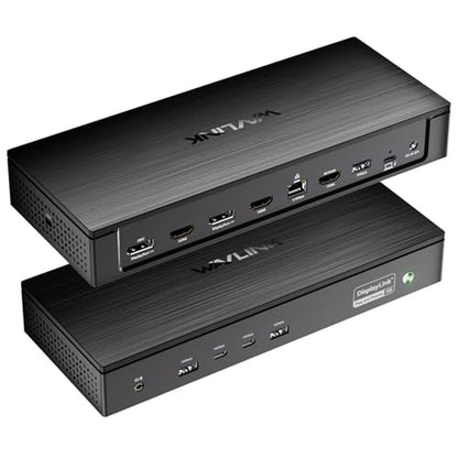 WAVLINK Pro Docking Station: 5-Monitor Support with – Front View