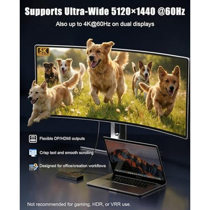 WAVLINK Pro Dual 4K@60Hz Universal Docking Station – In Use
