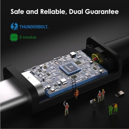 Cable WAVLINK: WAVLINK Thunderbolt 5 Cable 120Gbps Fast – Close-up Detail