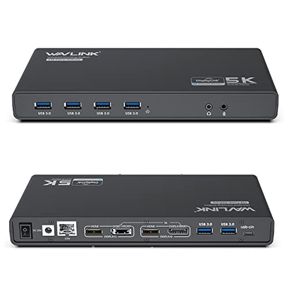 WAVLINK Universal Laptop Docking Station – Front View