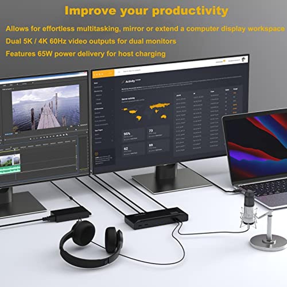 WAVLINK Universal USB C Laptop Docking Station – Close-up Detail