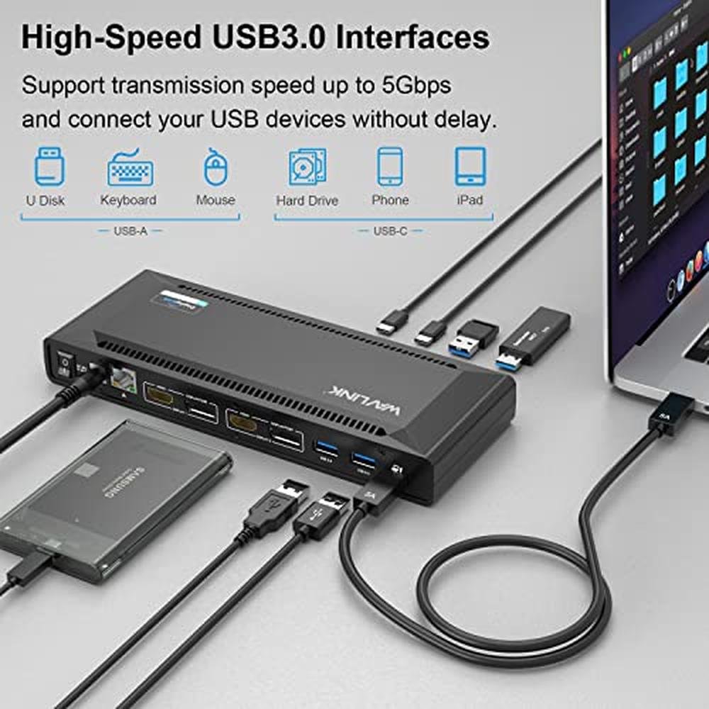 WAVLINK Universal USB C Laptop Docking Station – Packaging