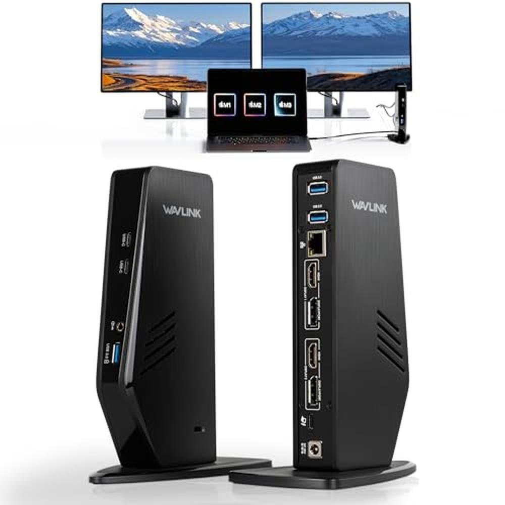Docking Station: WAVLINK USB 3.0 and USB-C Universal Laptop – Front View