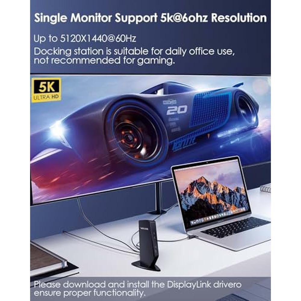 Docking Station: WAVLINK USB 3.0 and USB-C Universal Laptop – In Use