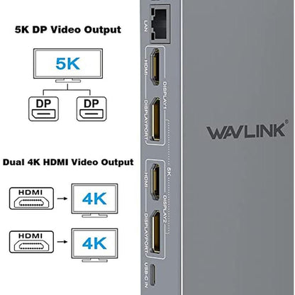 WAVLINK Universal Laptop Docking Station – Side View