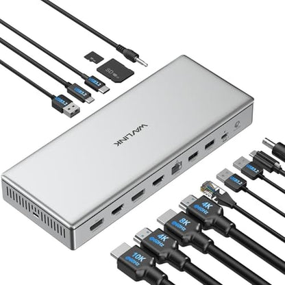 60Hz WAVLINK: WAVLINK DL7400 Premium Docking Station – Front View