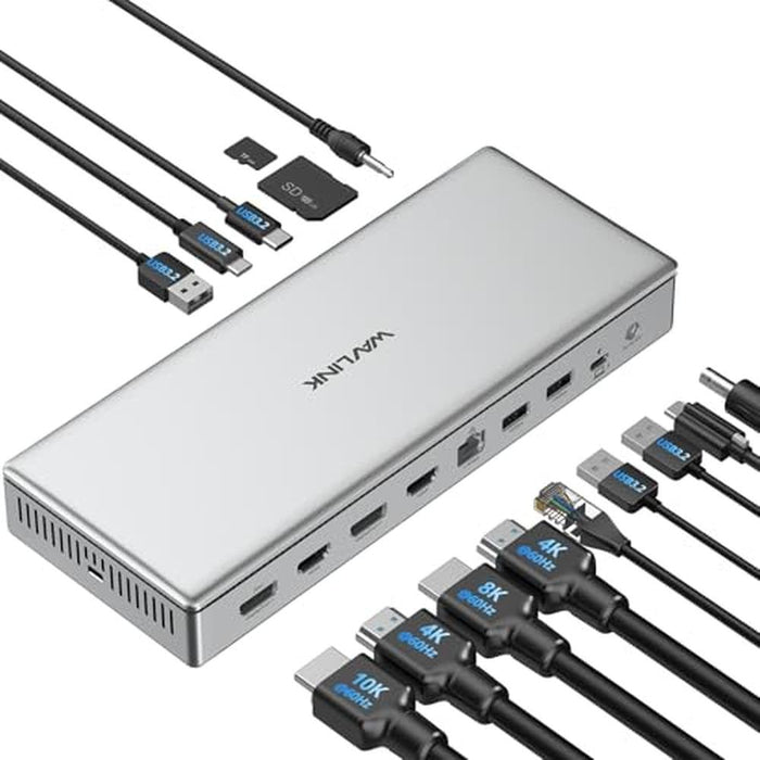 60Hz WAVLINK: WAVLINK DL7400 Premium Docking Station – Front View