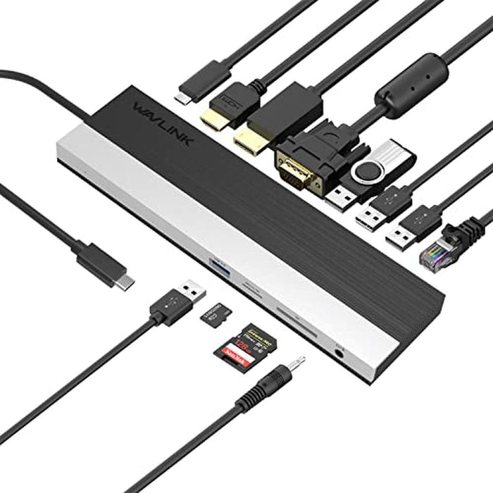 WAVLINK USB C Docking Station – Front View