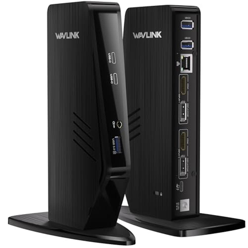 Docking Station: WAVLINK USB C Dual Monitor 13-in-1 Laptop – Front View