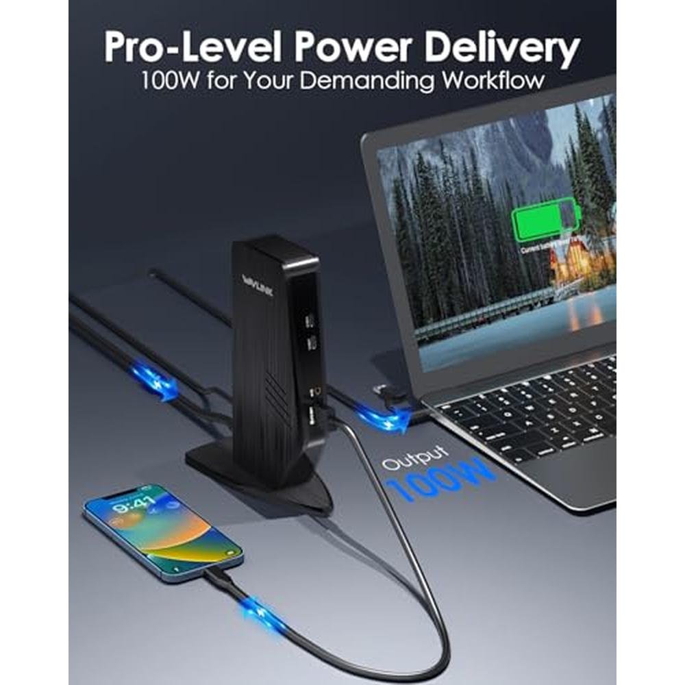 Docking Station: WAVLINK USB C Dual Monitor 13-in-1 Laptop – Packaging