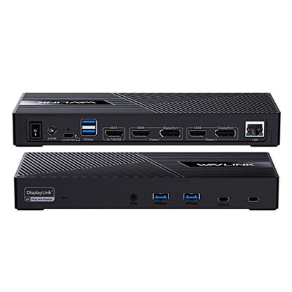 WAVLINK Triple Monitor Docking Station – Front View