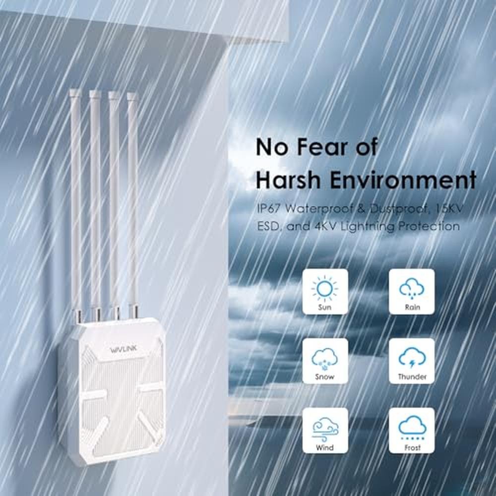 WAVLINK WiFi 7 BE5100 Outdoor WiFi Extender – In Use