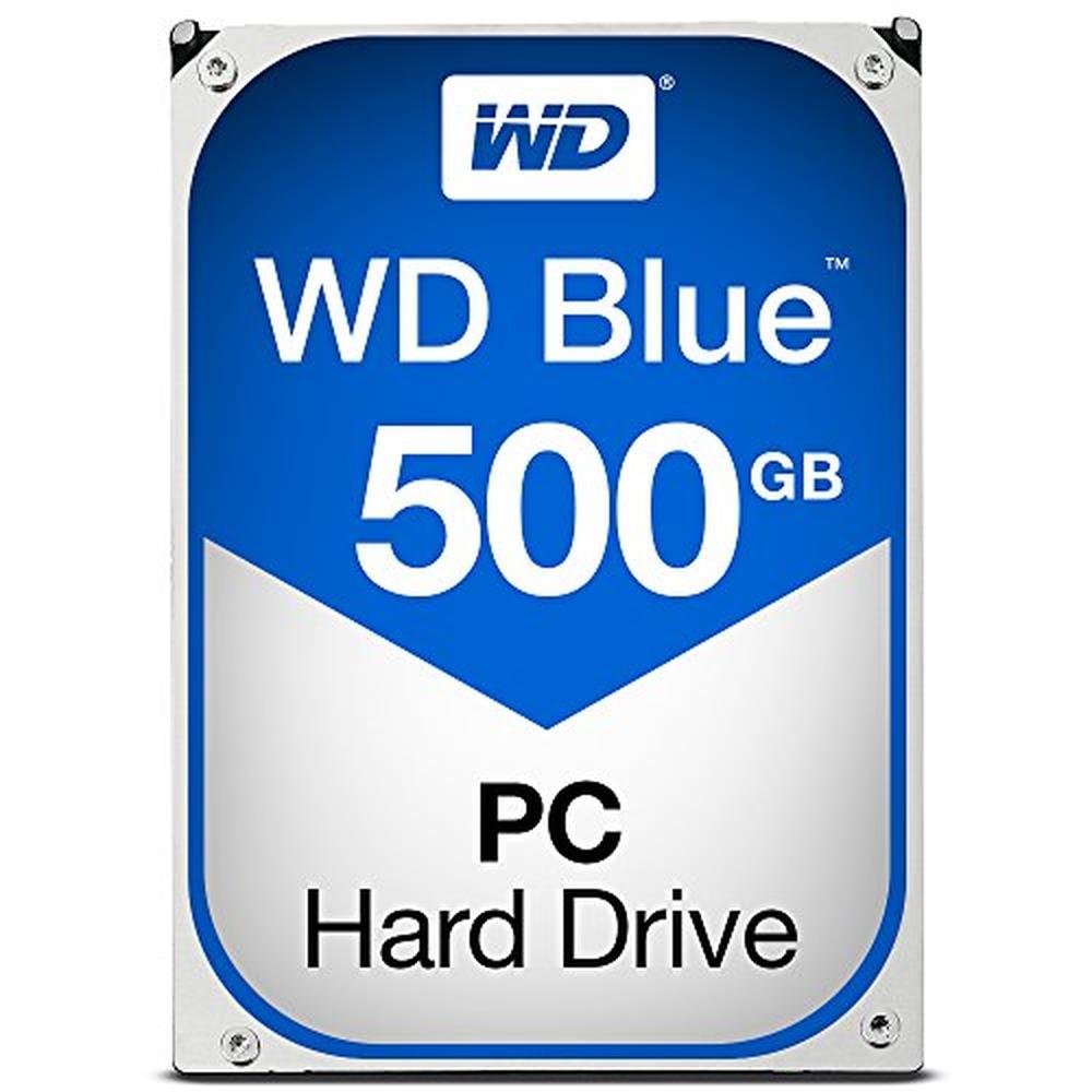 Blue 500GB: WD Blue 500GB Desktop Hard Disk Drive 7200 RPM – Front View