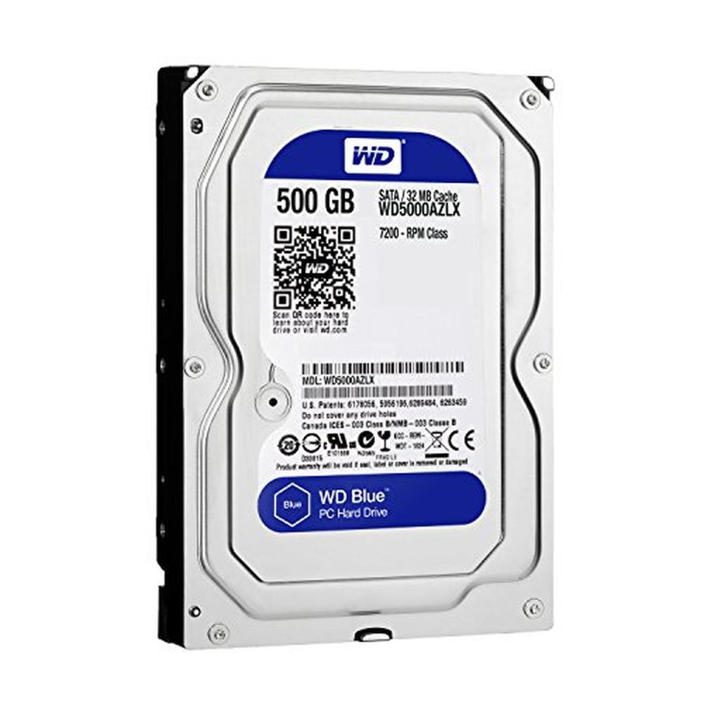 Blue 500GB: WD Blue 500GB Desktop Hard Disk Drive 7200 RPM – Side View
