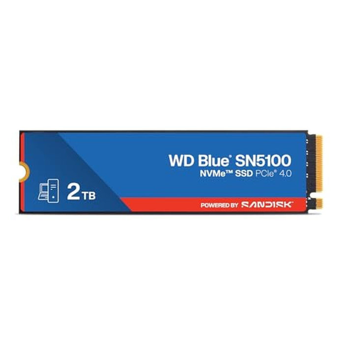 WD Blue SN5100 2TB NVMe SSD M.2 2280 PCIe Gen 4.0 Internal – Front View