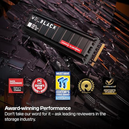 Speed Black: WD Black SN8100 4TB NVMe SSD with Heatsink – Side View