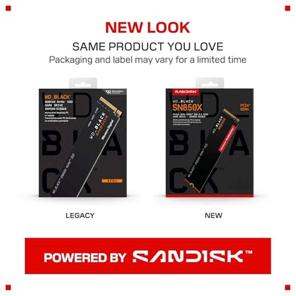 WD Black SN850X 8TB NVMe SSD: Up to 7 – Side View