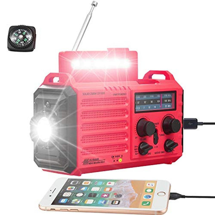 Radio Weather: Mesqool NOAA Alert 18500mWh Portable AM FM – Front View