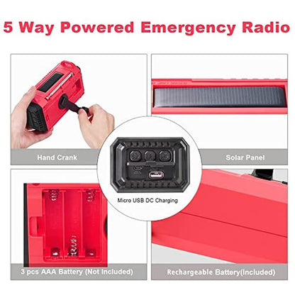 Radio Weather: Mesqool NOAA Alert 18500mWh Portable AM FM – Side View