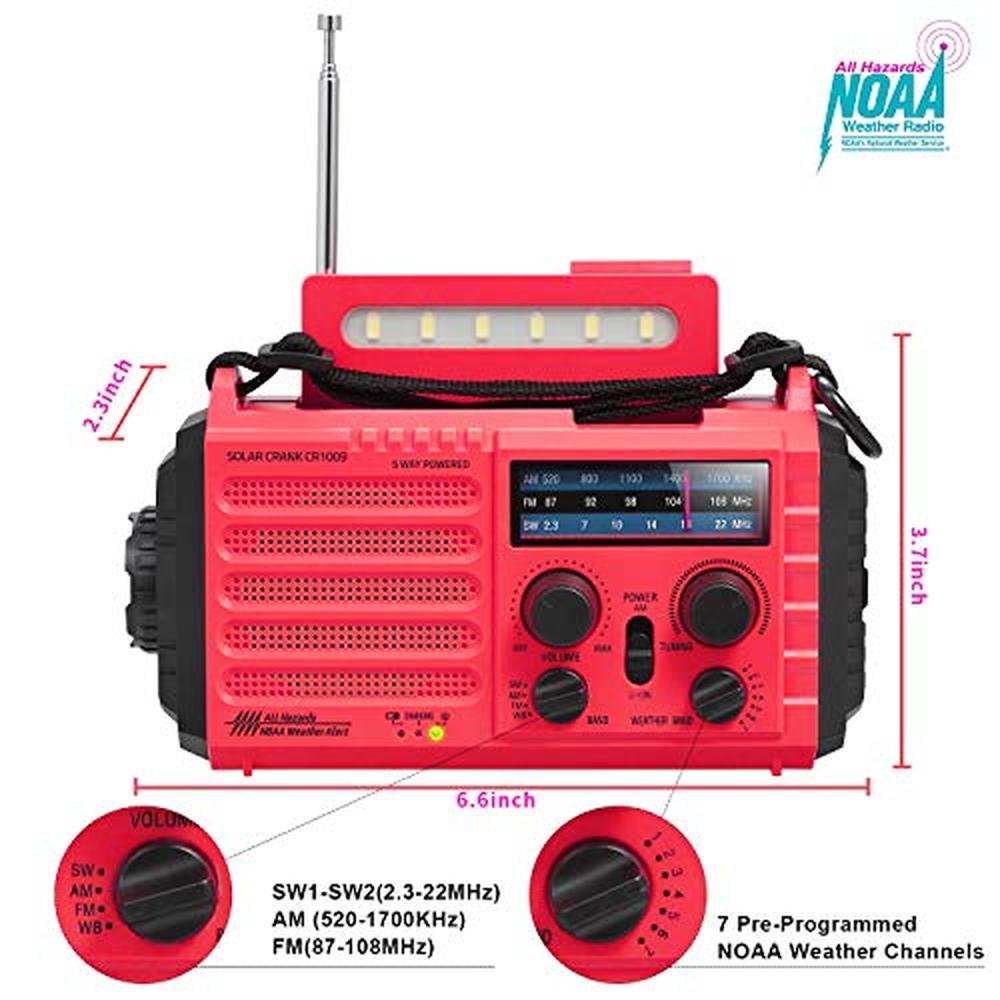 Radio Weather: Mesqool NOAA Alert 18500mWh Portable AM FM – Packaging
