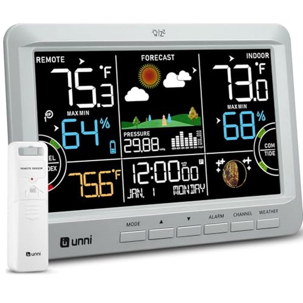 Weather Station: Indoor Outdoor Thermometer Wireless Home – Front View
