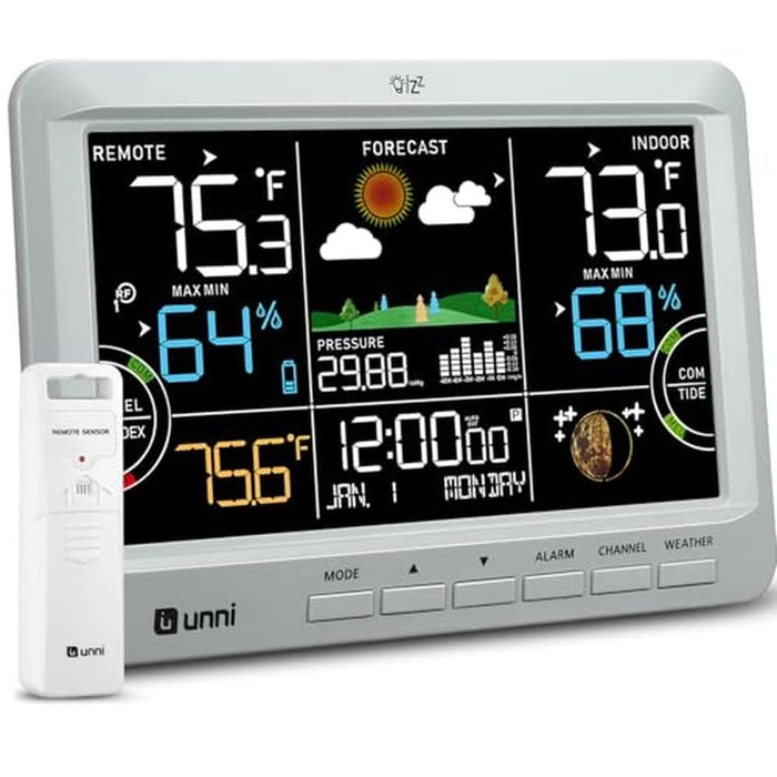 Weather Station: Indoor Outdoor Thermometer Wireless Home – Front View