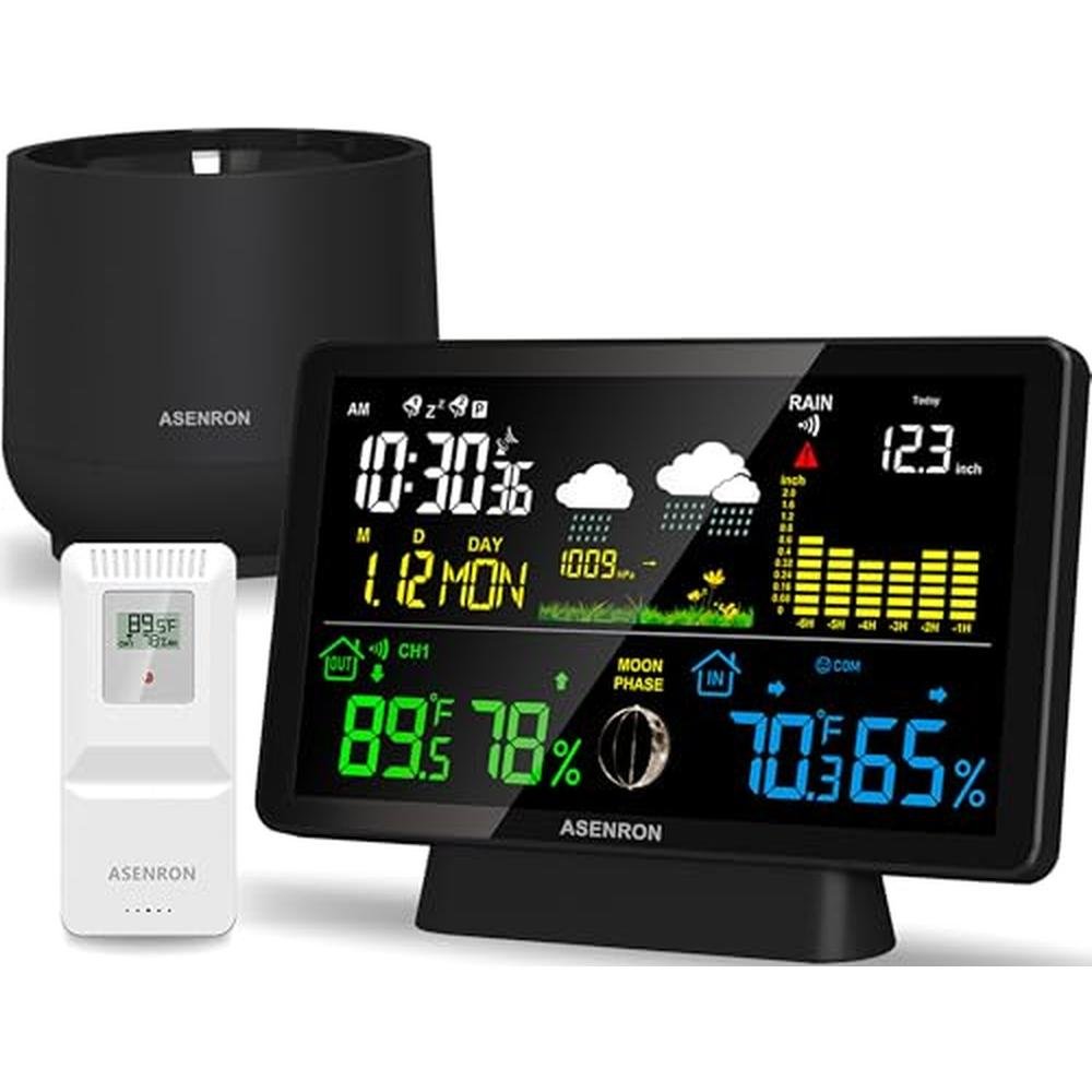 Weather Station with Rain Gauge – Front View