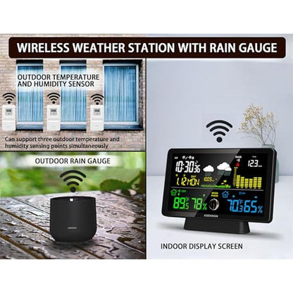 Weather Station with Rain Gauge – Side View