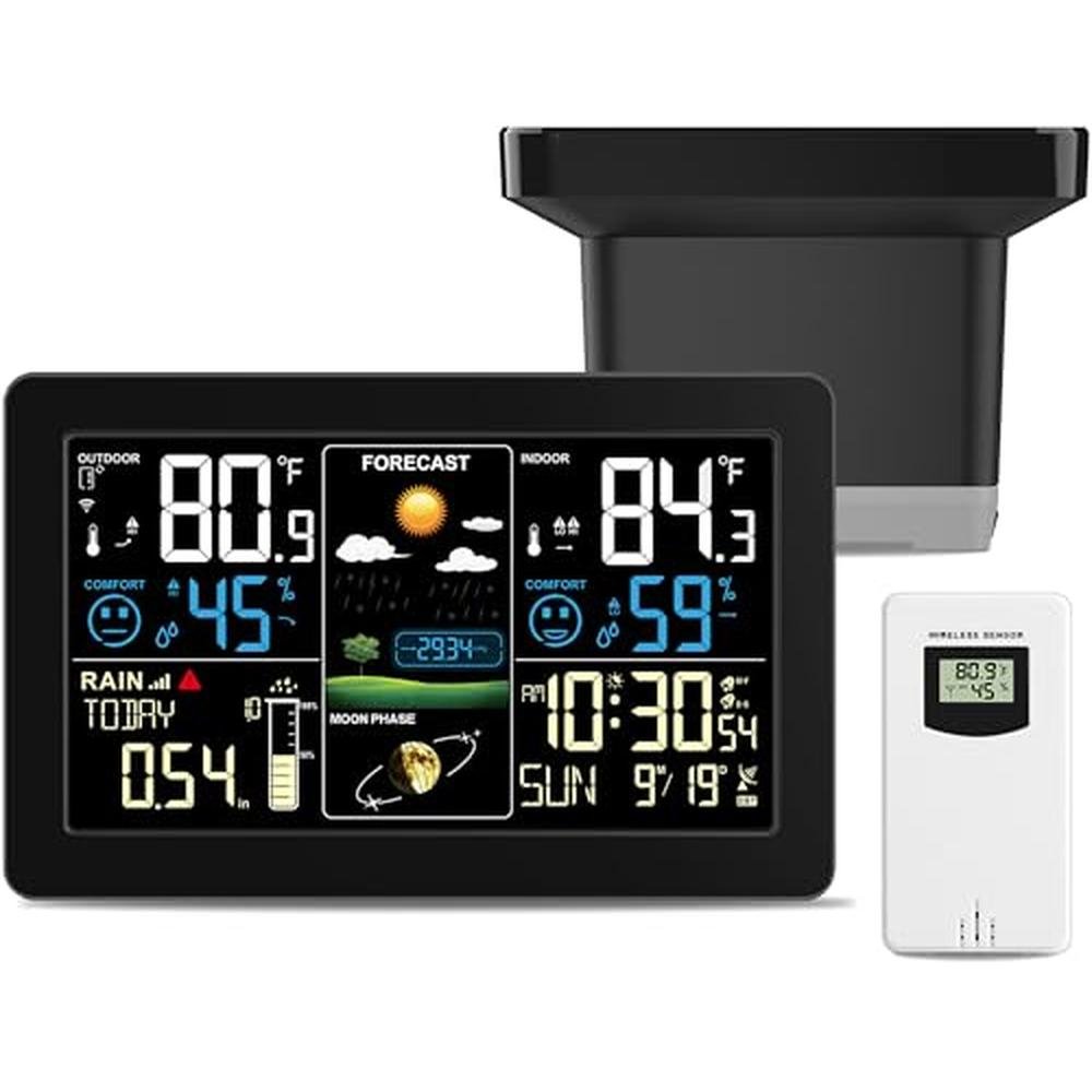 Weather Station with Rain Gauge – Front View