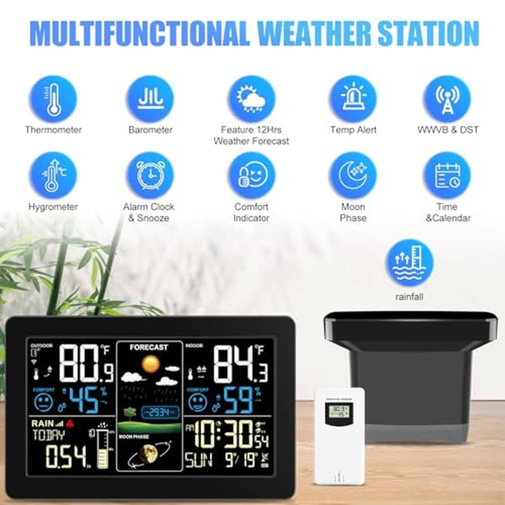 Weather Station with Rain Gauge – Side View
