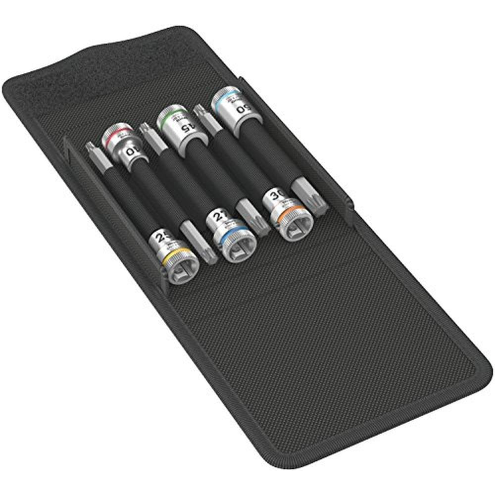 Wera 05003185001: Wera Torx HF 1 Zyklon Bit Socket Set – Front View