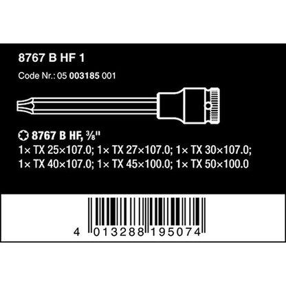 Wera 05003185001: Wera Torx HF 1 Zyklon Bit Socket Set – Side View