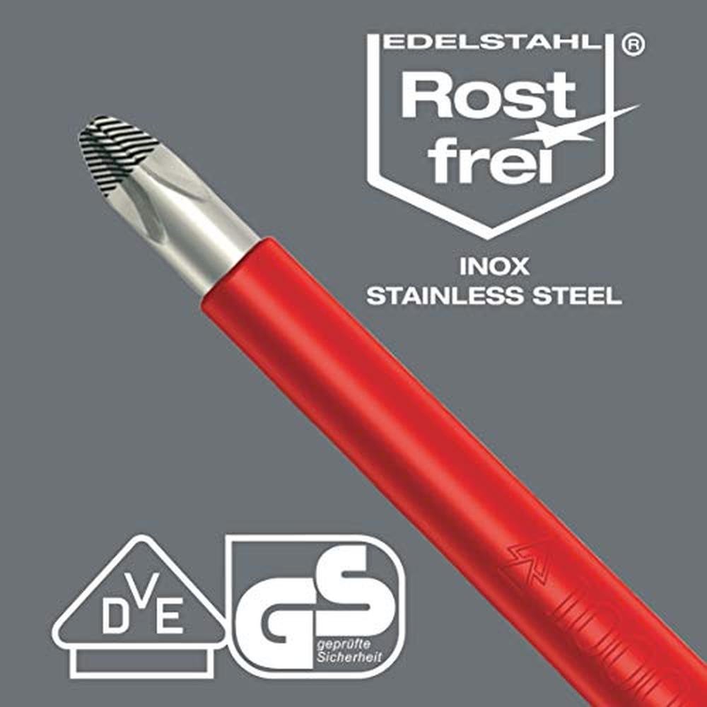 Wera 05022745001: 6-Piece Screwdriver Set Stainless and Rack – Close-up Detail
