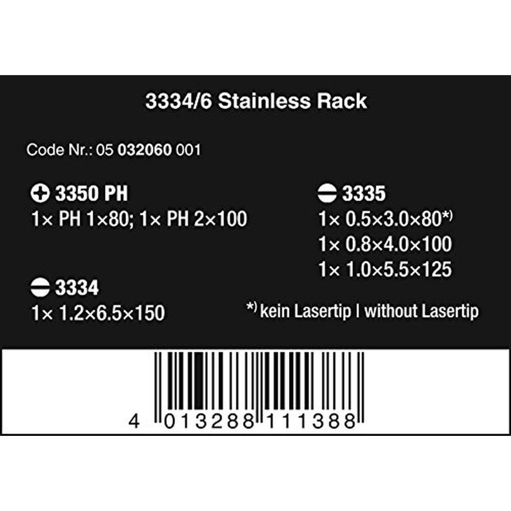 Stainless Wera: Wera 05032060001 Kraftform Stainless 3334 6 – Side View