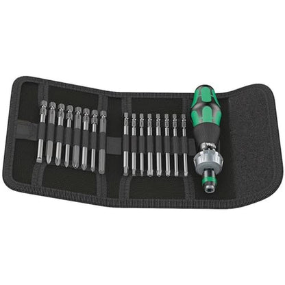 Wera 05051040001: Kraftform Kompakt 60 RA Bits Assortment – Front View