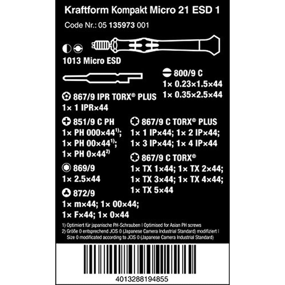 Wera 05135973001: Kraftform Kompakt Micro 21 ESD 1 – Side View