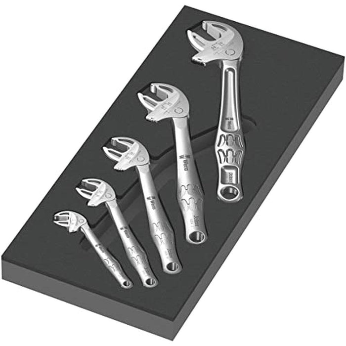 Wera 05150122001: Wera 6004 Joker Set 1-5 Pieces Chrome – Front View