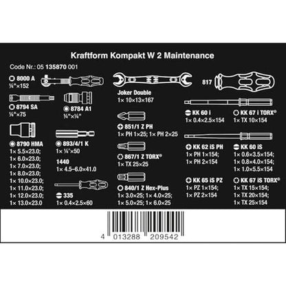 Wera 5135870001: Kraftform Kompakt W 2 Maintenance 35 Pieces – Side View