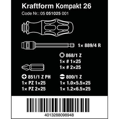 Wera Bitholding Screwdriver: Wera KK 26 7-in-1 Bitholding – Side View