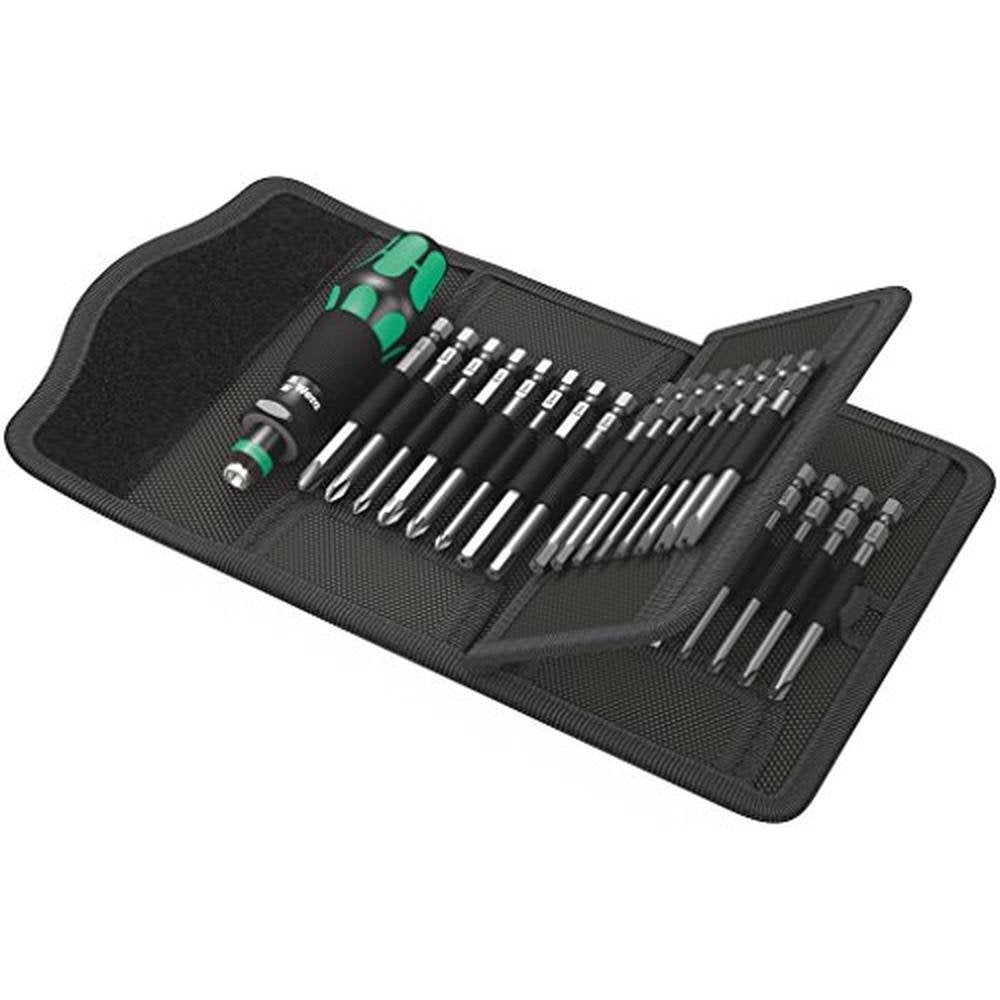 Wera Kraftform Kompakt 62: Bitholding Screwdriver and Pouch – Front View