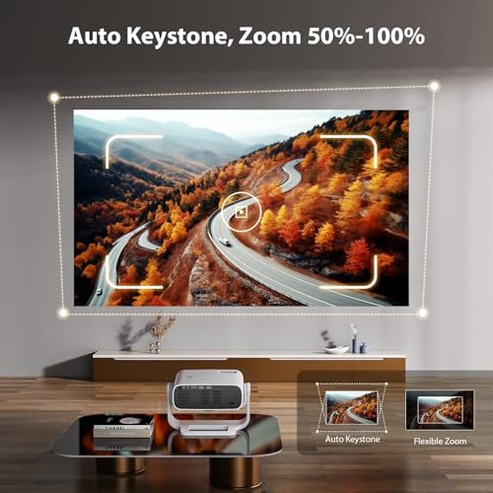 Projector Wielio: Wielio Smart Projector WiFi 6 Bluetooth – Side View