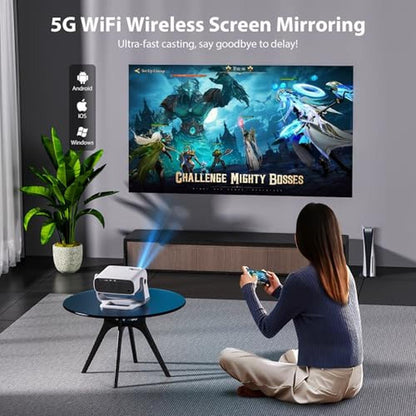 Projector Wielio: Wielio Smart Projector WiFi 6 Bluetooth – In Use