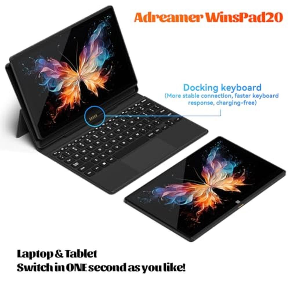 Tablet Keyboard: ADREAMER WinsPad20 10.1-inch Windows 11 – In Use