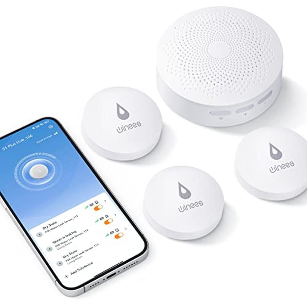 Winees WiFi Water Leak Detector for Home – Front View