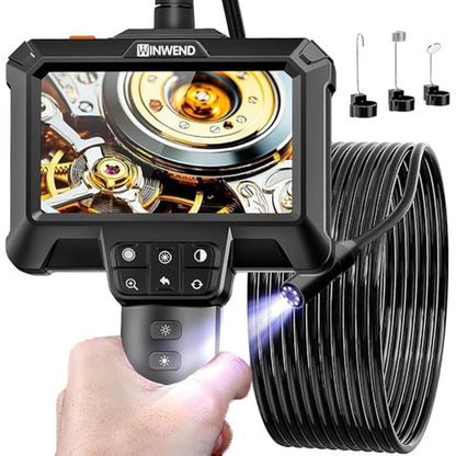 Camera Borescope: WINWEND Endoscope Camera with Light IP67 – Front View