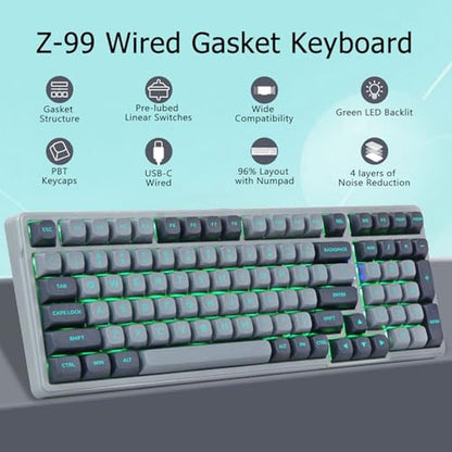 Keyboard Sound: Wired Mechanical Gaming Keyboard Creamy – Side View