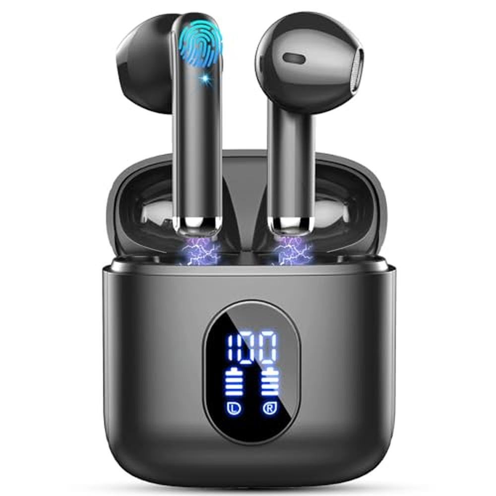 Earbuds Bluetooth: Rinsmola MD053 Hi-Fi Stereo Wireless – Front View